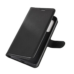 Etui en PU peau de litchi noir pour votre Motorola Moto G8 Power