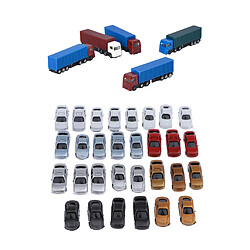 30pcs 1: 200 Mini Véhicules Miniature avec Voitures Transport Jouet pour Garçons Filles 3 4 5 6 Ans