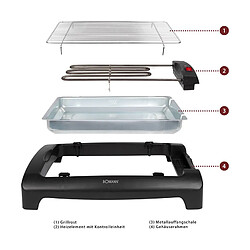 Avis Barbecue Grill électrique de table 2000W Bomann BQ 1240 N CB Noir