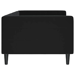 Avis vidaXL Lit de repos sans matelas noir 90x200 cm velours