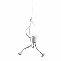 Stoex Lustre Suspension Fer Gens Design Animé Petite Personne Créatif Luminaire pour Cuisine Salon Chambre Enfant Salle à manger Loft , E27 Blanc