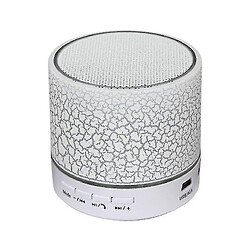 Universal Haut-parleur Bluetooth sans fil portable YH-MinI, haut-parleur stéréo rechargeable avec lumière LED (blanc)