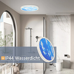 Autres Temps ZMH Plafonnier LED Salle de Bain - 23W Plat 23cm Salle de Bain Blanc Neutre IP44 pas cher