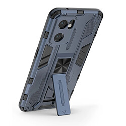 Coque en TPU anti-griffes, anti-choc avec béquille, bleu pour votre Oppo Reno7 SE 5G