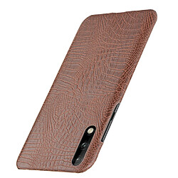 Avis Wewoo Coque Rigide Pour Huawei Enjoy 10s Antichoc Crocodile Texture PC + PU Case Brown