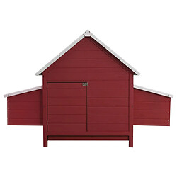 Avis vidaXL Poulailler Rouge 157x97x110 cm Bois