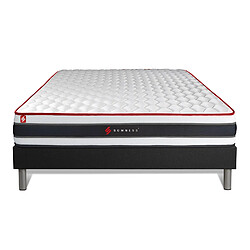 Avis Somness Ensemble 140x200 matelas ENERGY ressorts ensachés et mémoire de forme + sommier kit noir