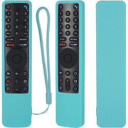 SANAG Protective Silicone Remote Case For Xiaomi Xmrm-010 Bluetooth Voice Remote Control, Shockproof, Washable And Skin-Friendly, Anti-Lost Remote Cover With Loop(Glow In Dark Blue)