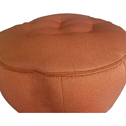 Acheter Mobili Rebecca Housse Vide Pouf Poir Polyester Orange Fermeture Éclair 70x75x75