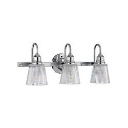 Elstead Lighting Applique murale salle de bains Addison Verre transparent,acier Chrome poli