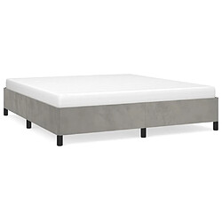 Maison Chic Lit adulte - Lit simple Cadre de lit,Structure du lit Contemporain Gris clair 160x200 cm Velours -MN64184