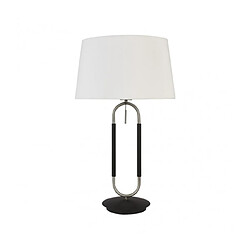 Searchlight Lampe de table Jazz Plastique,velours,acier doux Argent satiné, blanc,Noir 1 ampoule 47cm