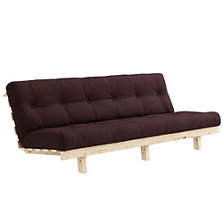 Inside 75 Banquette convertible futon LEAN bois de pin coloris marron 130x200 cm