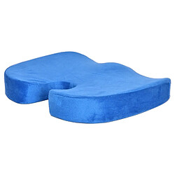 Wewoo Coussin de fesses de santé de voiture anti-hémorroïdes en mousse à mémoire de Rebound forme de Wtaille 45x35x7cm bleu