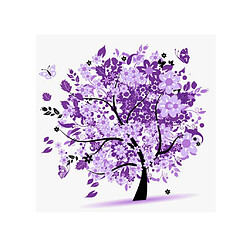 bricolage 5d fleur arbre diamant peinture broderie point de croix kits violet pas cher