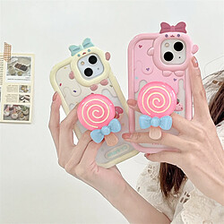 GUPBOO Étui pour iPhone11ProMax Cream Lollipop Holder Girl Phone Case Silicone Female