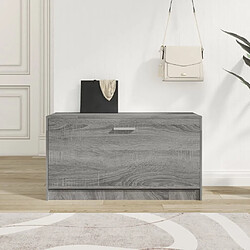 Maison Chic Banc à chaussures | Meuble de rangement à chaussures Meuble d'Entrée Sonoma gris 80x24x45 cm Bois d'ingénierie -MN26926