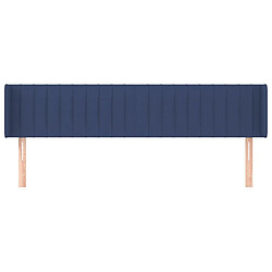 Avis Maison Chic Tête de lit scandinave avec oreilles,meuble de chambre Bleu 203x16x78/88 cm Tissu -MN84331