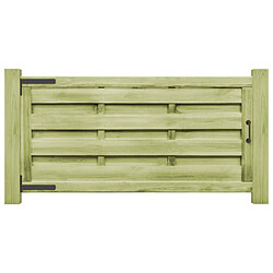 vidaXL Portillons 2 pcs Bois de pin imprégné 150x75 cm Vert