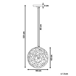 Avis Beliani Lampe suspension LEMME Métal Noir