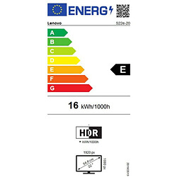 Écran Lenovo S22e 21,5" Full HD