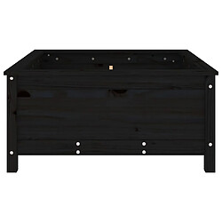 Acheter vidaXL Jardinière noir 82,5x82,5x39 cm bois massif de pin