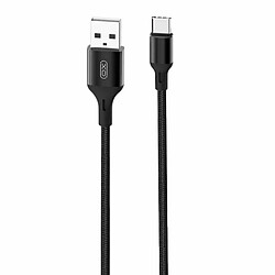 XO NB143 TPE durable universel USB vers USB-C (Type-C) Données et données Câble chargeur rapide 2,4A 2m noir