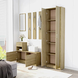 Avis vidaXL Garde-robe de couloir Chêne sonoma 55x25x189 cm Bois ingénierie