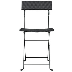 Avis vidaXL Chaises de bistrot pliantes lot de 4 Noir Résine tressée acier