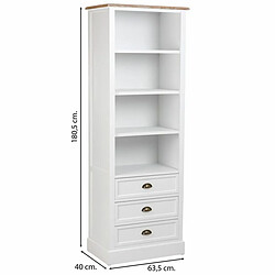 Acheter Étagère Alexandra House Living Blanc Marron Alliage de Zinc Bois MDF 40 x 180 x 63 cm