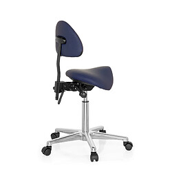 Tabouret / tabouret de travail / assise selle TOP WORK 20 polyuréthane bleu hjh OFFICE pas cher