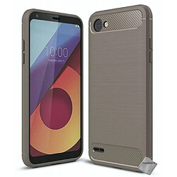 Htdmobiles Coque silicone gel carbone pour LG Q6 + film ecran - GRIS