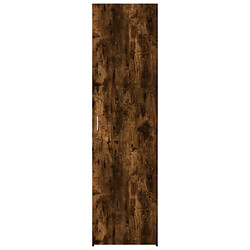 Avis vidaXL Buffet haut chêne fumé 50x42,5x185 cm bois d'ingénierie