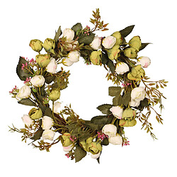 Guirlande De Fleurs Rose Artificielle Pour Mur De Maison De Mariage De Décoration De Porte D'entrée Vert