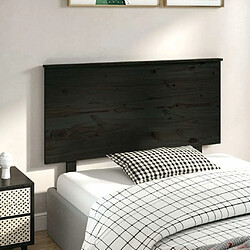 Acheter Maison Chic Tête de lit scandinave,Meuble de chambre Noir 124x6x82,5 cm Bois massif de pin -MN95125