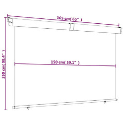 vidaXL Auvent latéral de balcon 165x250 cm Rouge pas cher