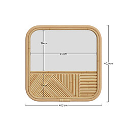 Rendez Vous Deco Miroir carré Bolio 40,5 cm