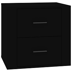 Maison Chic Table de chevet,Table de nuit,Table d'appoint pour salon Noir 50x39x47 cm -MN87375