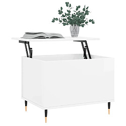 Avis vidaXL Table basse Blanc brillant 60x44,5x45 cm Bois d'ingénierie