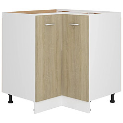 vidaXL Armoire d'angle Chêne sonoma 75,5x75,5x80,5 cm Aggloméré