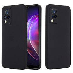 Coque en silicone, antichoc, découpe précise couleur unie avec sangle noir pour votre Vivo V21 4G