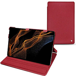 Housse cuir Samsung Galaxy Tab S8+ - Rabat horizontal - Rouge passion ( Pantone #a6192e ) - NOREVE