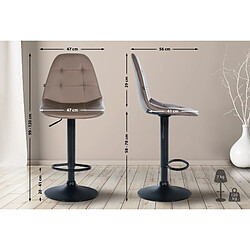 Non Tabouret de bar Elmore simili cuir B