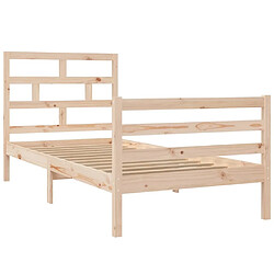 Avis Maison Chic Lit adulte - Lit simple Cadre de lit,Structure du lit Contemporain Bois de pin solide 90x200 cm -MN99900