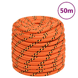 vidaXL Corde de bateau Orange 18 mm 50 m Polypropylène