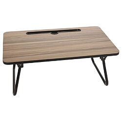 Excellent Houseware Table de lit pliable naturel et noir