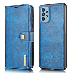 Dg.Ming Coque en TPU + PU Détachable 2-en-1 bleu pour votre Samsung Galaxy A32 4G (EU Version)