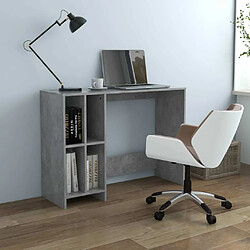 Maison Chic Bureau d'ordinateur solide,Table de travail portable Gris béton 102,5x35x75cm Aggloméré -GKD65996