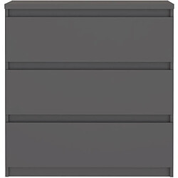 Cstore Commode - CHELSEA - 3 tiroirs - Anthracite - 77,2 x 42,2 x 79,9 cm