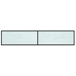 Acheter vidaXL Meuble TV Marbre blanc 200x40x40,5 cm Verre trempé